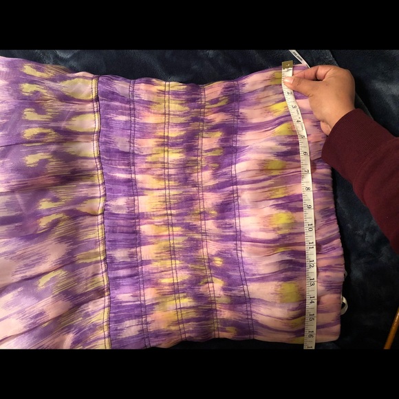 💜💚Tadashi Shoji Purple and Electric lime dress - Picture 6 of 8